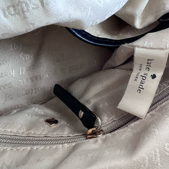 KATE SPADE BLACK LEATHER BOW MEDIUM CROSSBODY SATCHEL BAG PURSE POCKETBOOK - Picture 4 of 5